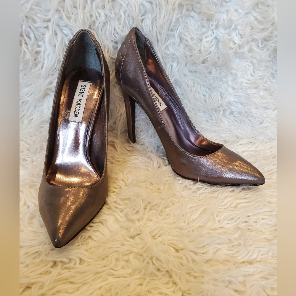 STEVE MADDEN|Womens Metallic point toe pumps| Size 7 - Picture 13 of 14